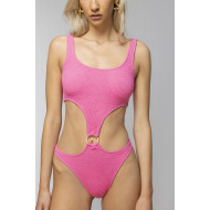 CRINKLE RING ONEPIECE PINK