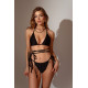 TAN LINES BIKINI SET BLACK