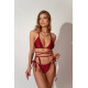 TAN LINES BIKINI SET BORDEAUX